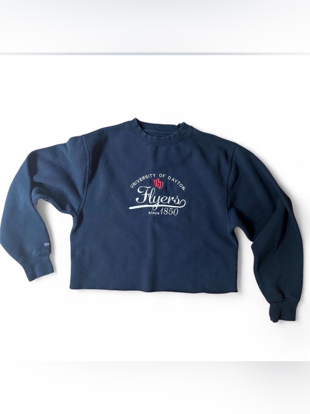 Cropped JanSport University of Dayton Flyers Crewneck Sweatshirt Size S